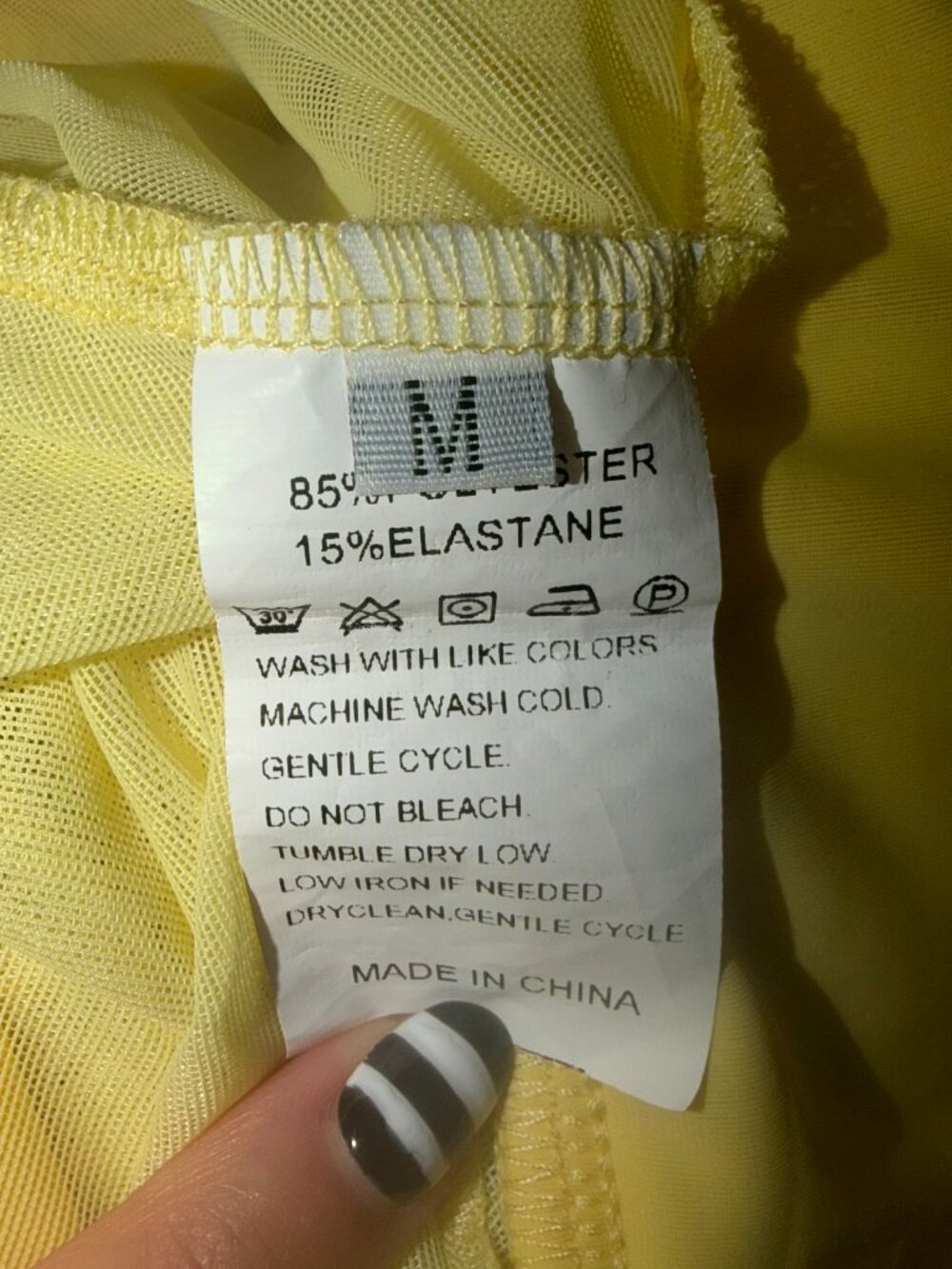 Beautiful Yellow Mesh 2-Piece Cami Top & Ruffled Skirt Set - Size M - Picture 4 of 7